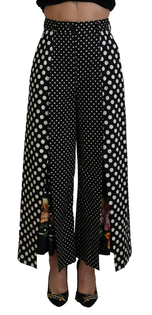 Dolce & Gabbana Elegant High-Waist Polka Dot Pants