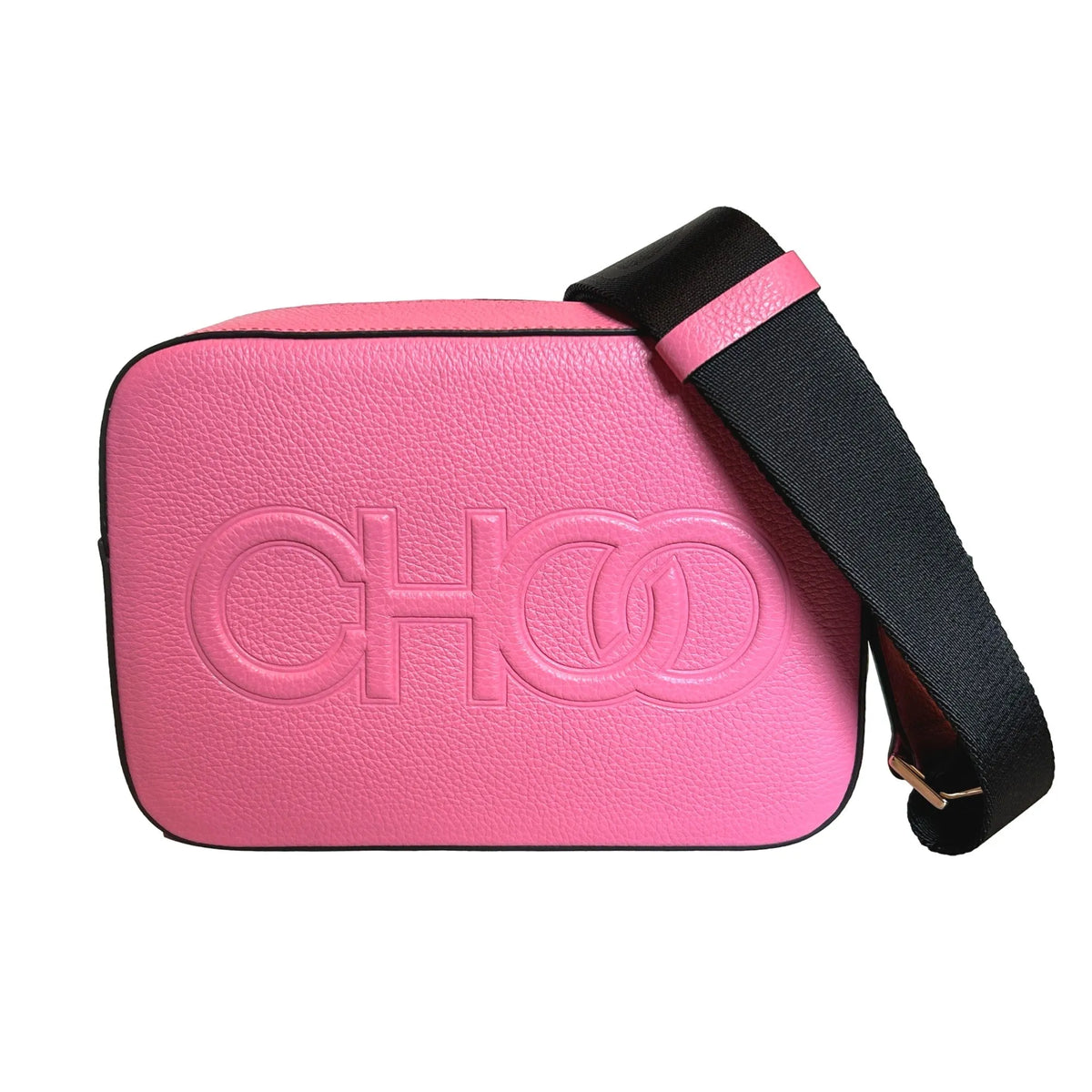 Jimmy Choo Peony Pink Leather Camera Crossbody Bag