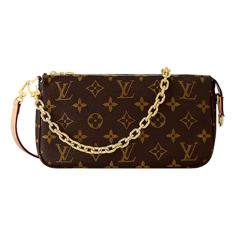 Louis Vuitton Chain Pochette Accessoires NM Monogram Canvas Brown