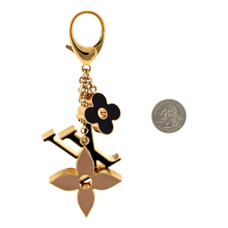 Louis Vuitton Fleur De Monogram Bag Charm Black