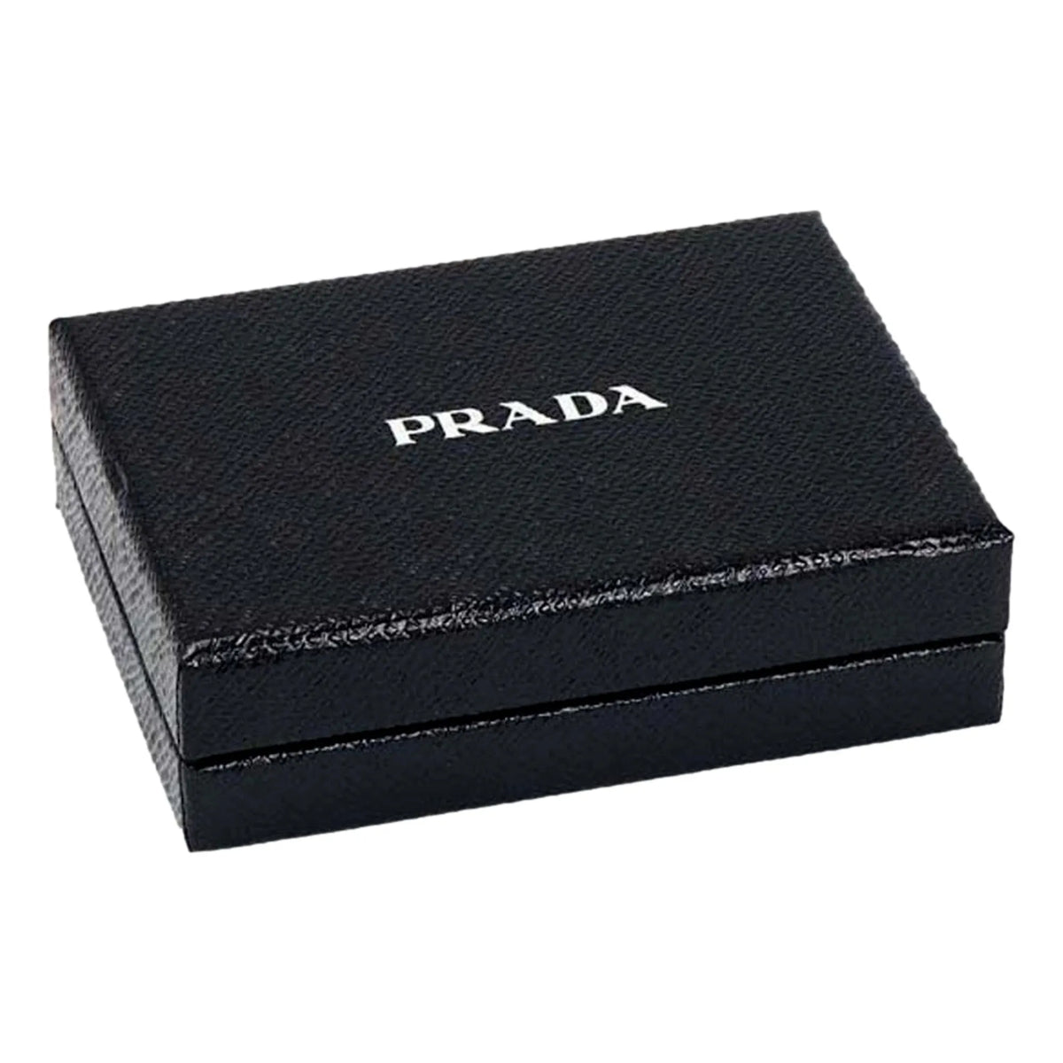 Prada Womens Zippy Coin Purse Wallet Saffiano Leather Bluette Blue Gold Logo