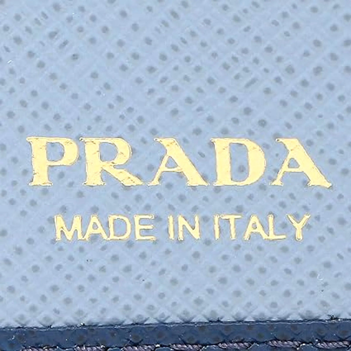 Prada Womens Saffiano Multi-Color Folding Wallet Bluette Blue and Astrale