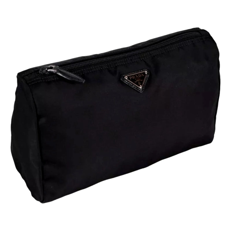 Prada Re-Nylon Necessaire Tessuto Nylon Nero Black Large Pouch Clutch Bag