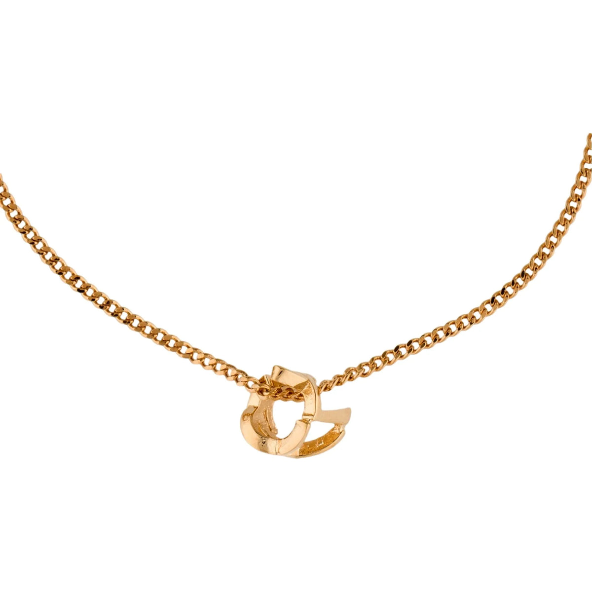 Saint Laurent Monogram Twist Gold Metal Chain Bracelet