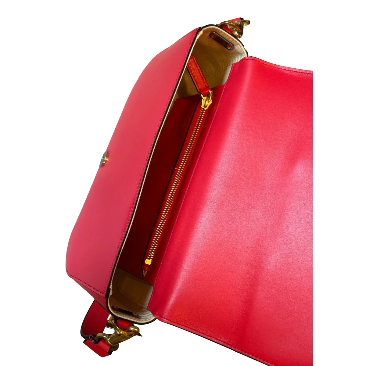 Valentino Garavani VLogo Walk Large Crossbody Bag Red Calf Leather