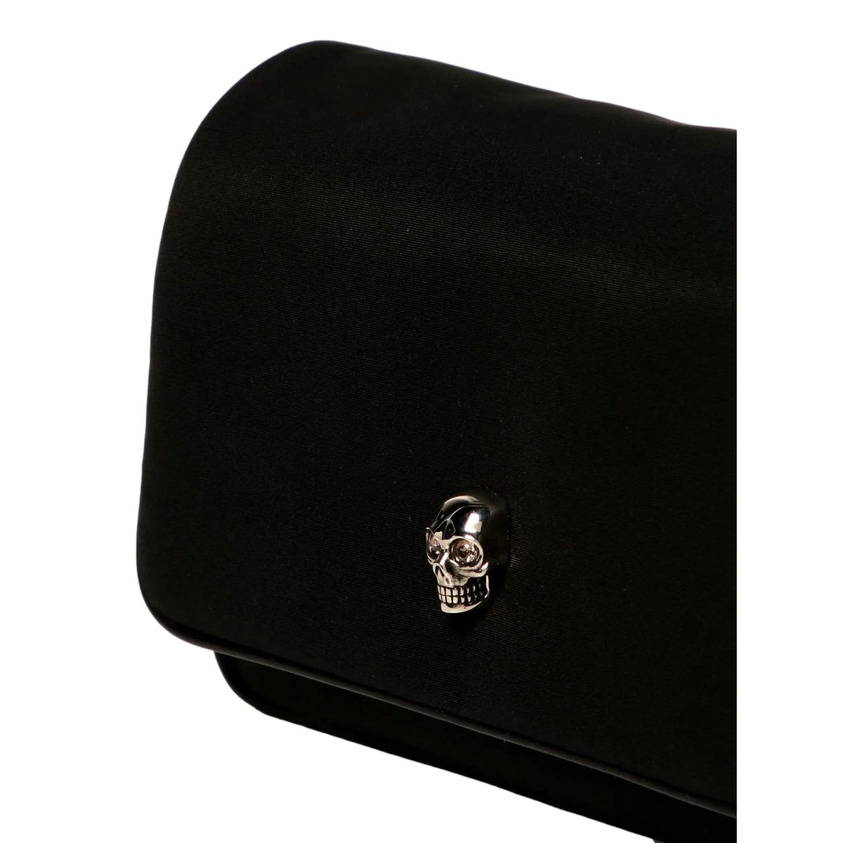 Alexander McQueen Small Black Nylon Skull Shoulder Bag