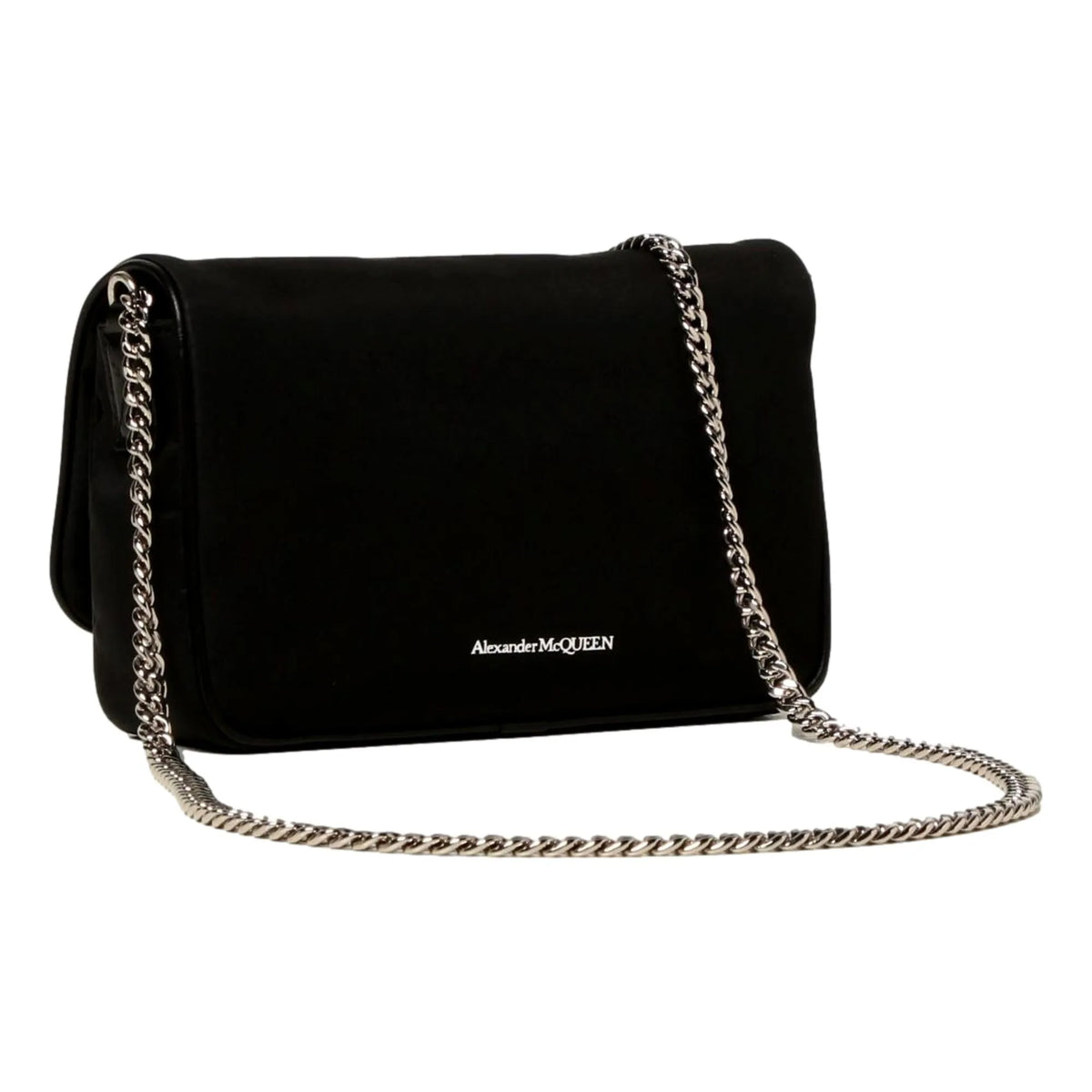 Alexander McQueen Small Black Nylon Skull Shoulder Bag