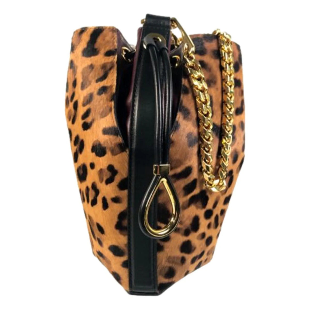 Alexander McQueen The Bucket Bag Cheetah Print Pony Hair