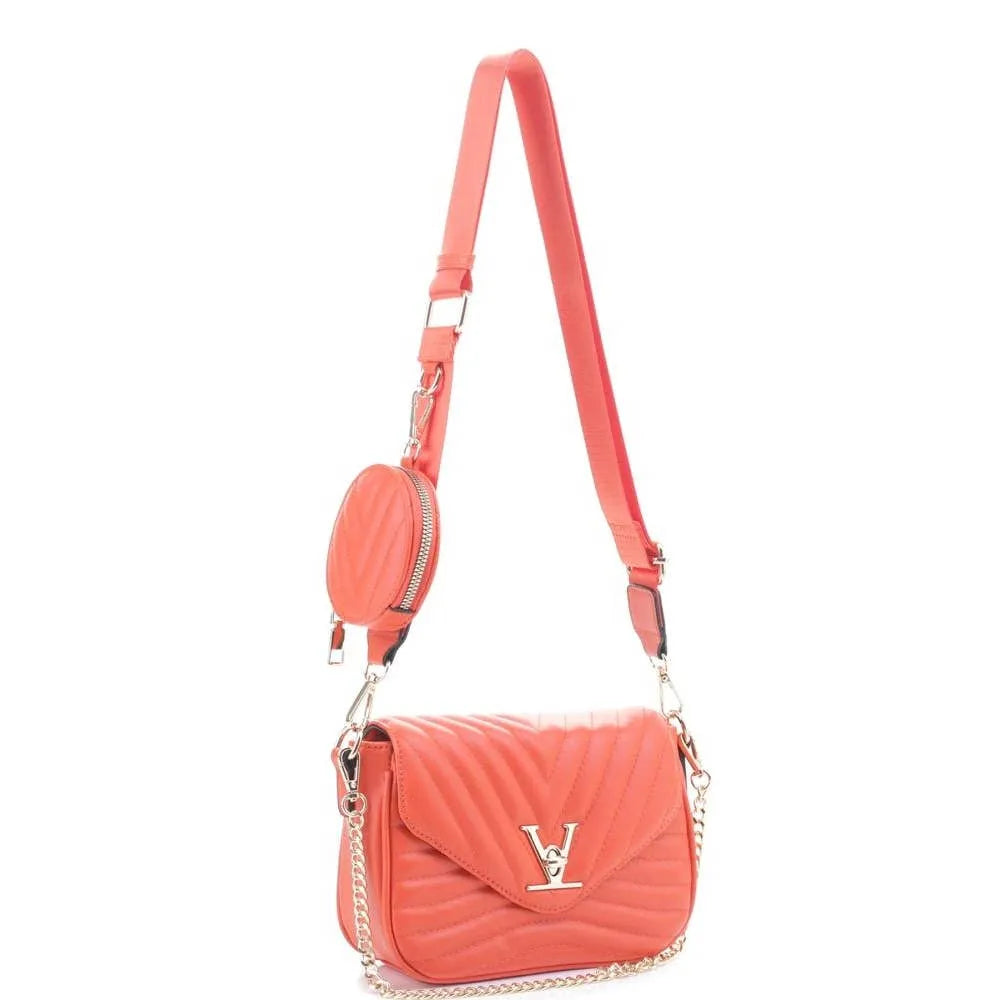 2IN1 V LINE CROSSBODY BAG WITH COIN PURSE SET: BK / ONE SIZE, Handbags, Cross Body Bags, Clayton's Online Store LLC