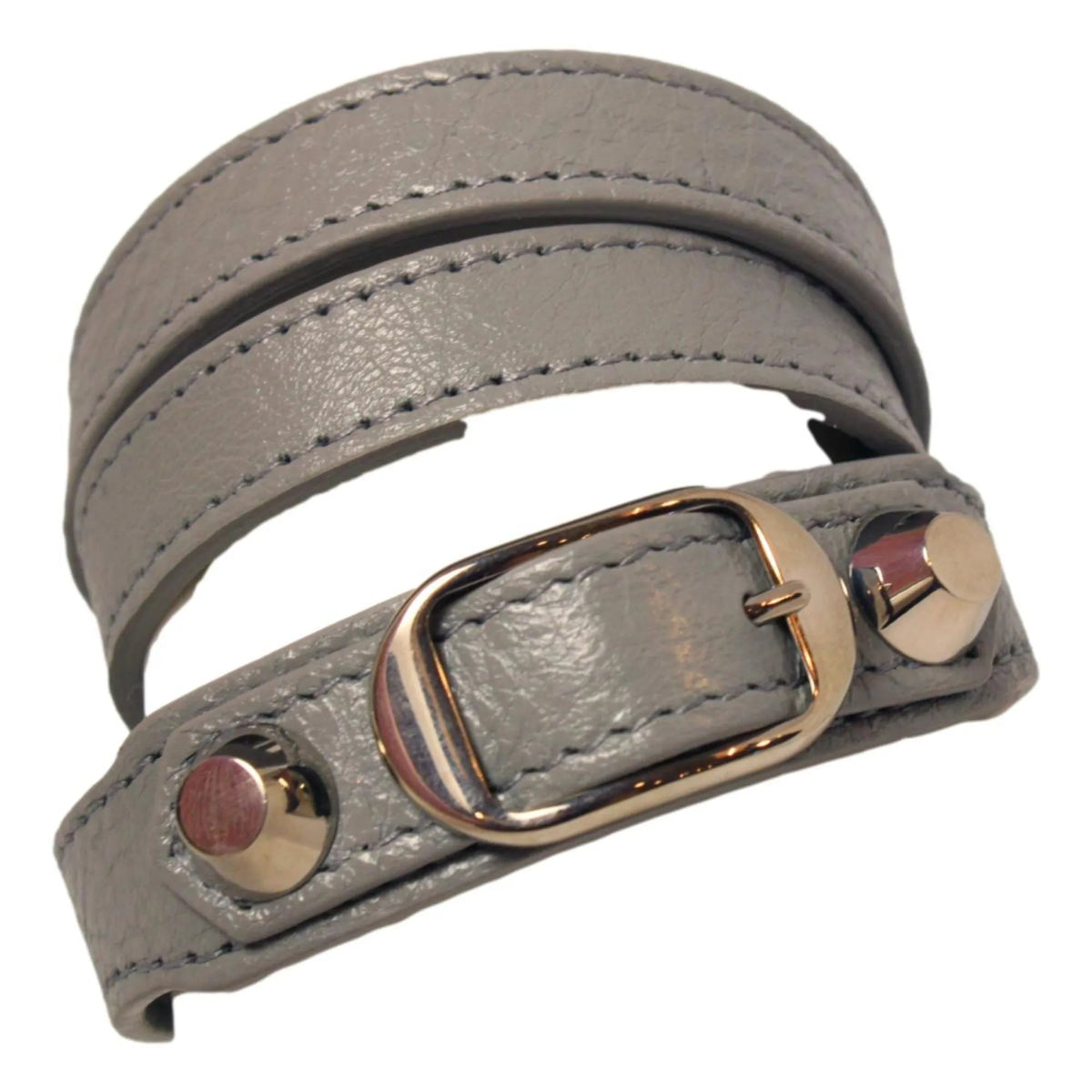 Balenciaga - Grey Lambskin Leather Wrap Bracelet | Shop Jewelry Online Today - Jewelry - Clayton's Online Store