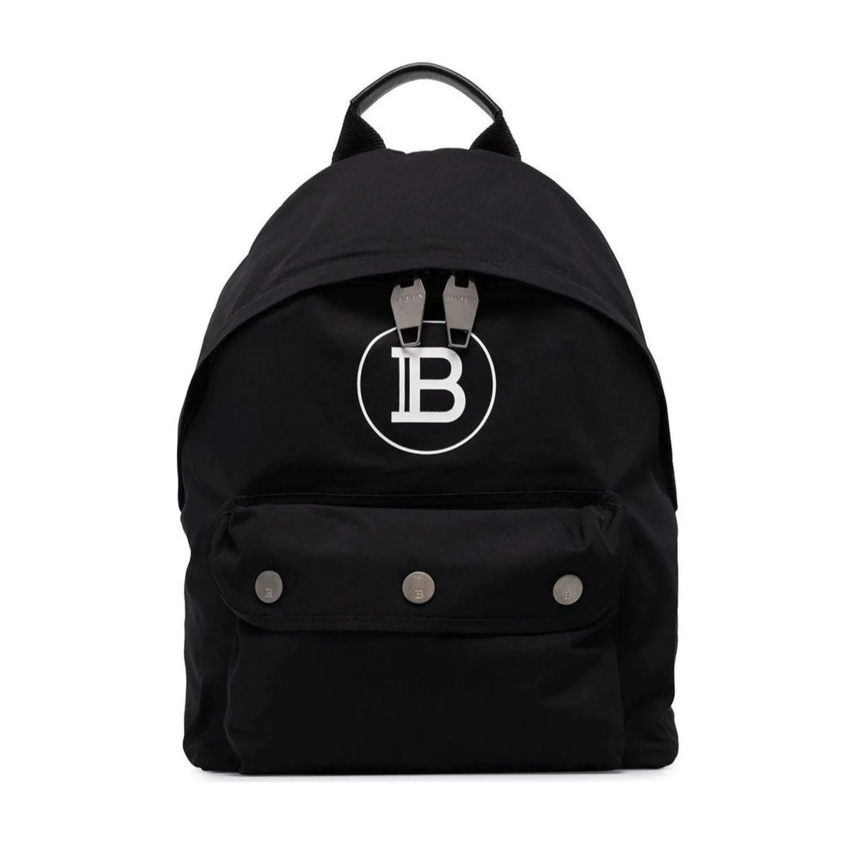 Balmain B-Back Black Nylon White Logo Backpack