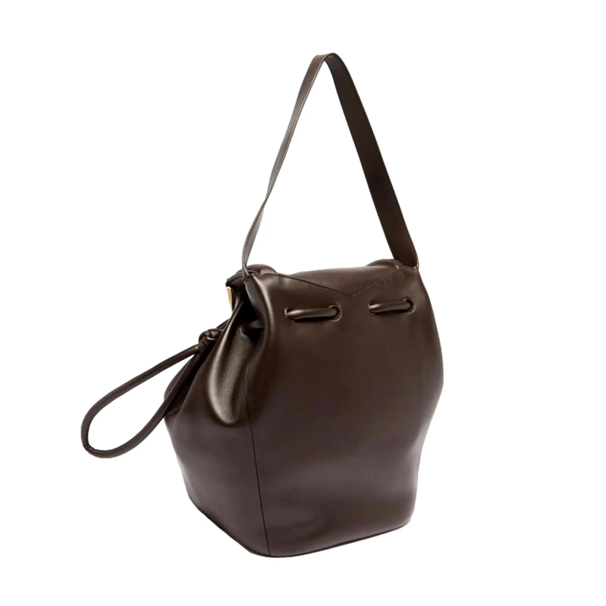 Bottega Veneta Beak Large Brown Calfskin Shoulder Bag