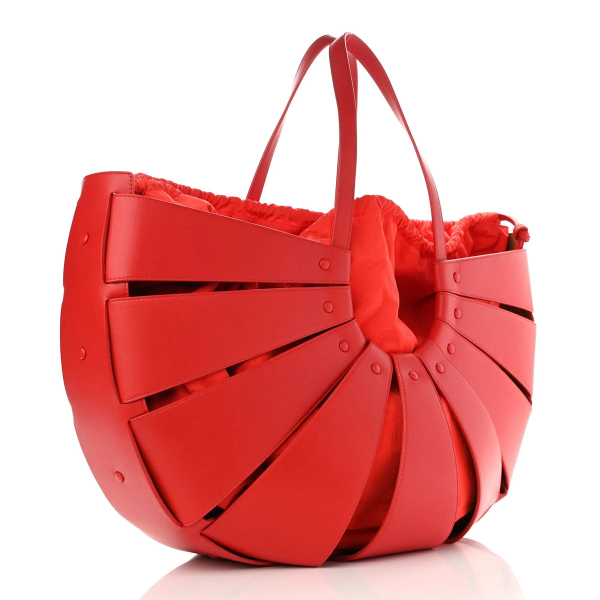 Bottega Veneta The Shell Bag Chili Tomato French Calfskin