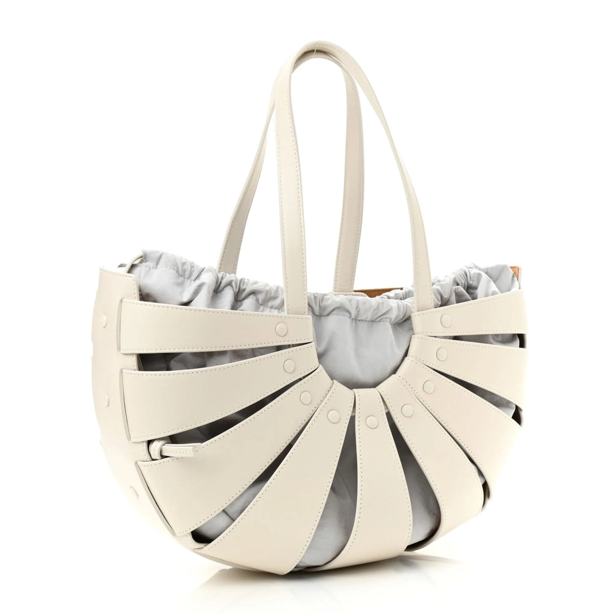 Bottega Veneta The Shell Bag Frost White French Calfskin