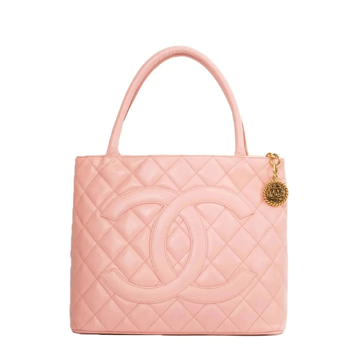 Chanel Caviar Quilted Leather Medallion Tote Pink - Handbags - Clayton's Online Store