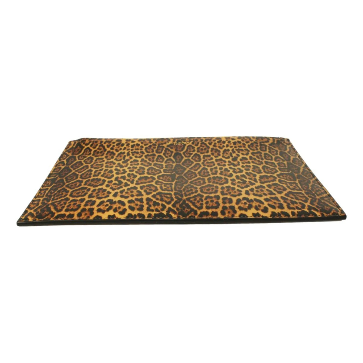 Saint Laurent Leopard Printed Calfskin Leather Medium Pouch