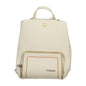 Desigual Elegant White Backpack with Contrast Details