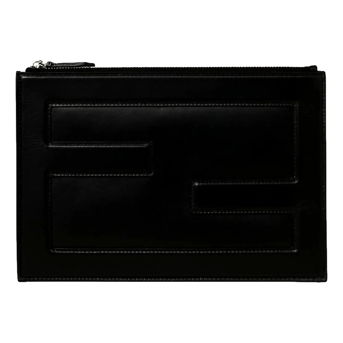 Fendi Baguette Black Calf Leather Embossed Clutch Wallet - Wallets - Clayton's Online Store