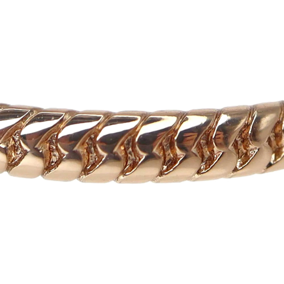 Fendi Baguette FF Logo Ring Rose Gold Twist Metal Band Size Large - Jewelry - Clayton's Online Store