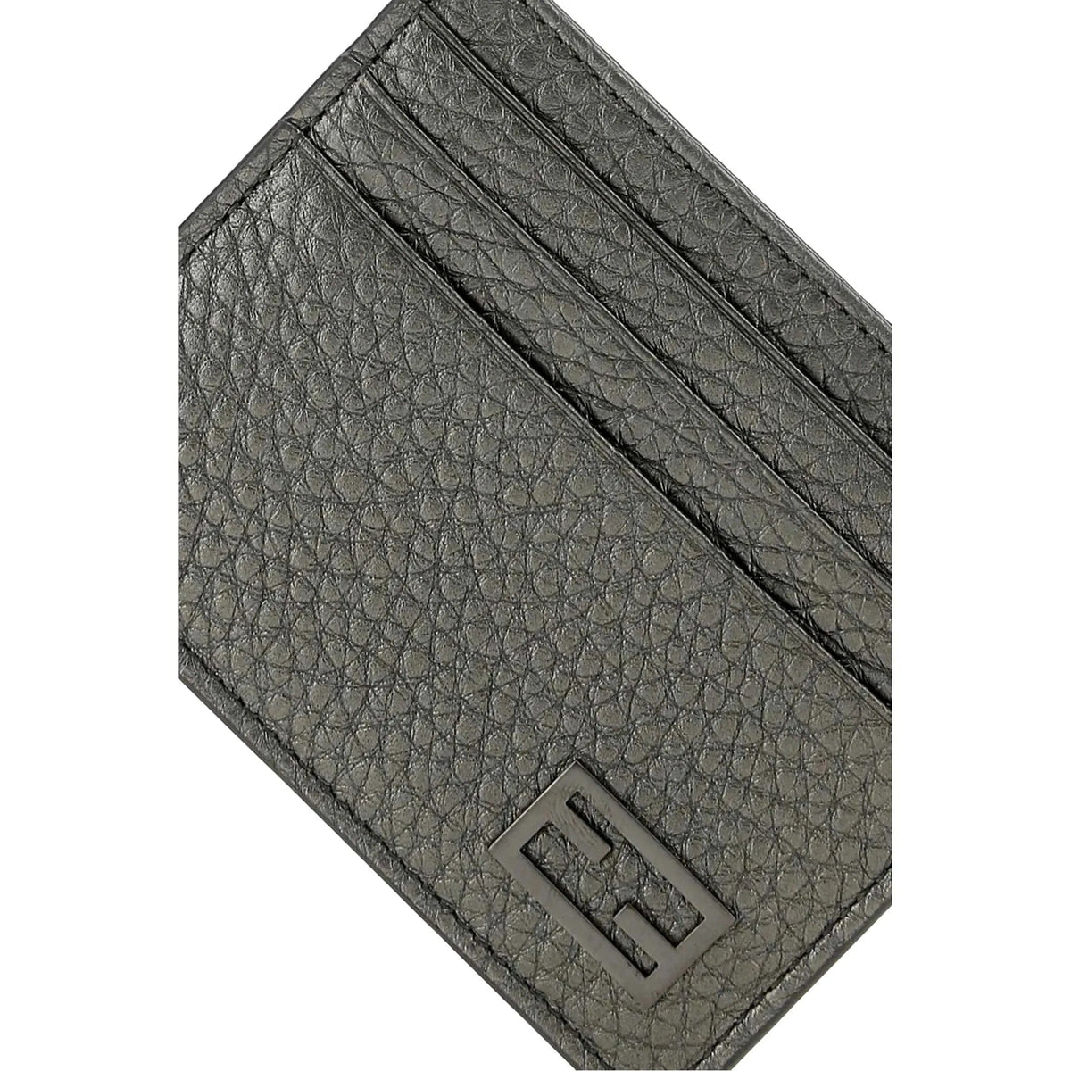 Fendi Baguette Graphite Grained Leather Card Case Wallet - Wallets - Clayton's Online Store