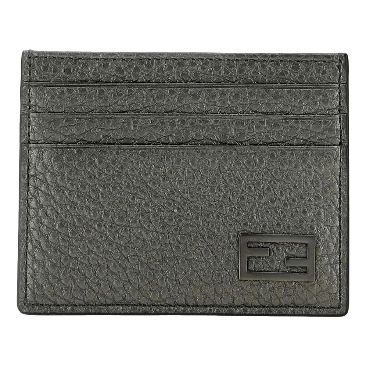 Fendi Baguette Graphite Grained Leather Card Case Wallet - Wallets - Clayton's Online Store