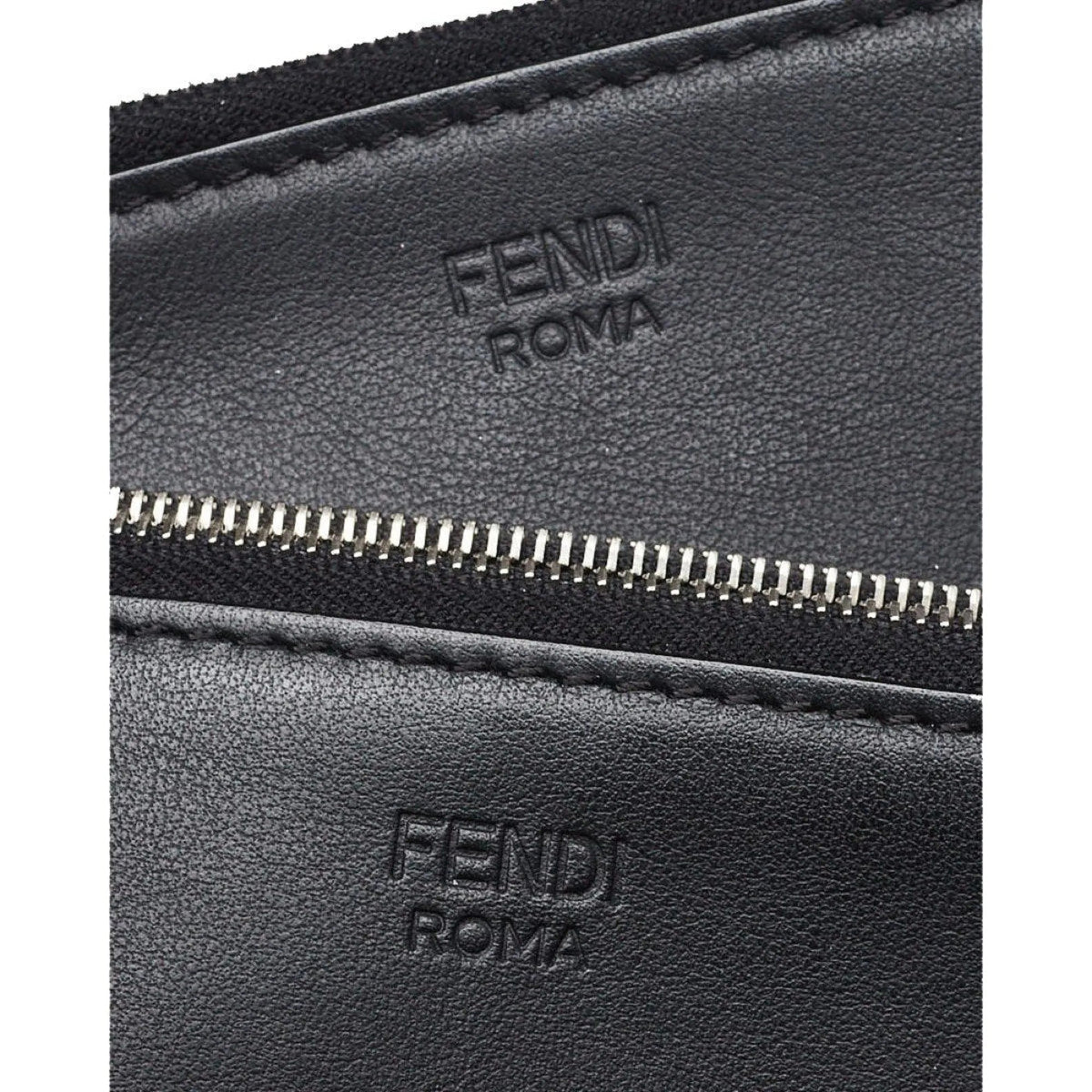 Fendi Black Leather Pearl Studded Triplette Multi Clutch Handbag - Handbags - Clayton's Online Store