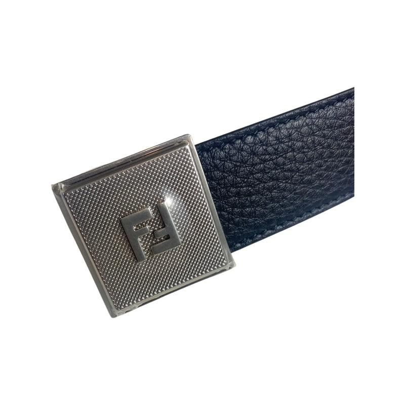 Fendi Mens Black White Reversible Grained Leather Belt 105