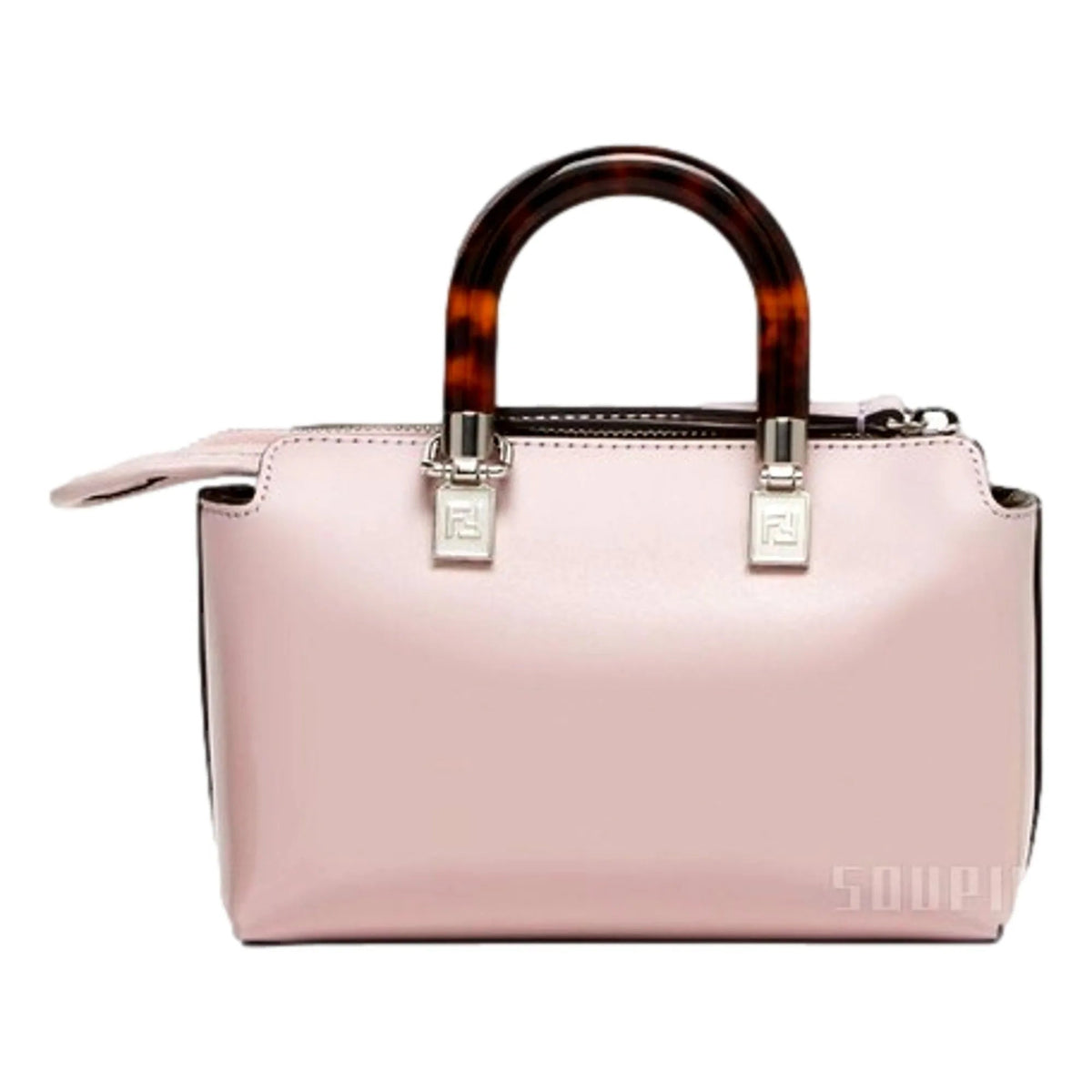 Fendi By The Way Mini Bag Boston Small Bag in Light Pink Patent Leather - Handbags - Clayton's Online Store