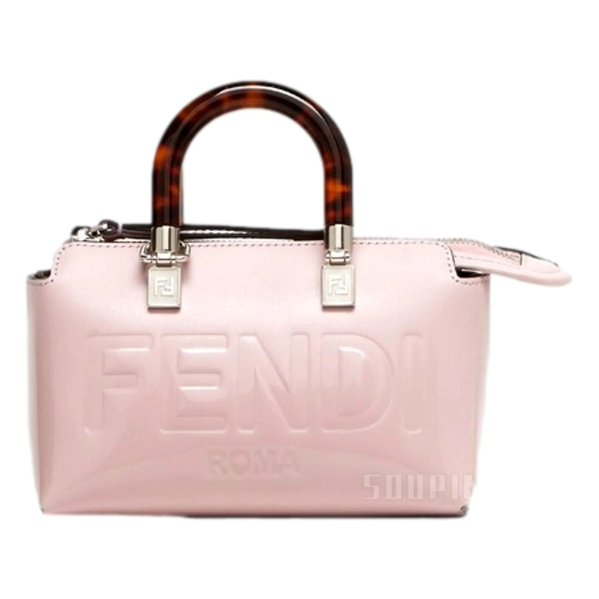 Fendi By The Way Mini Bag Boston Small Bag in Light Pink Patent Leather - Handbags - Clayton's Online Store