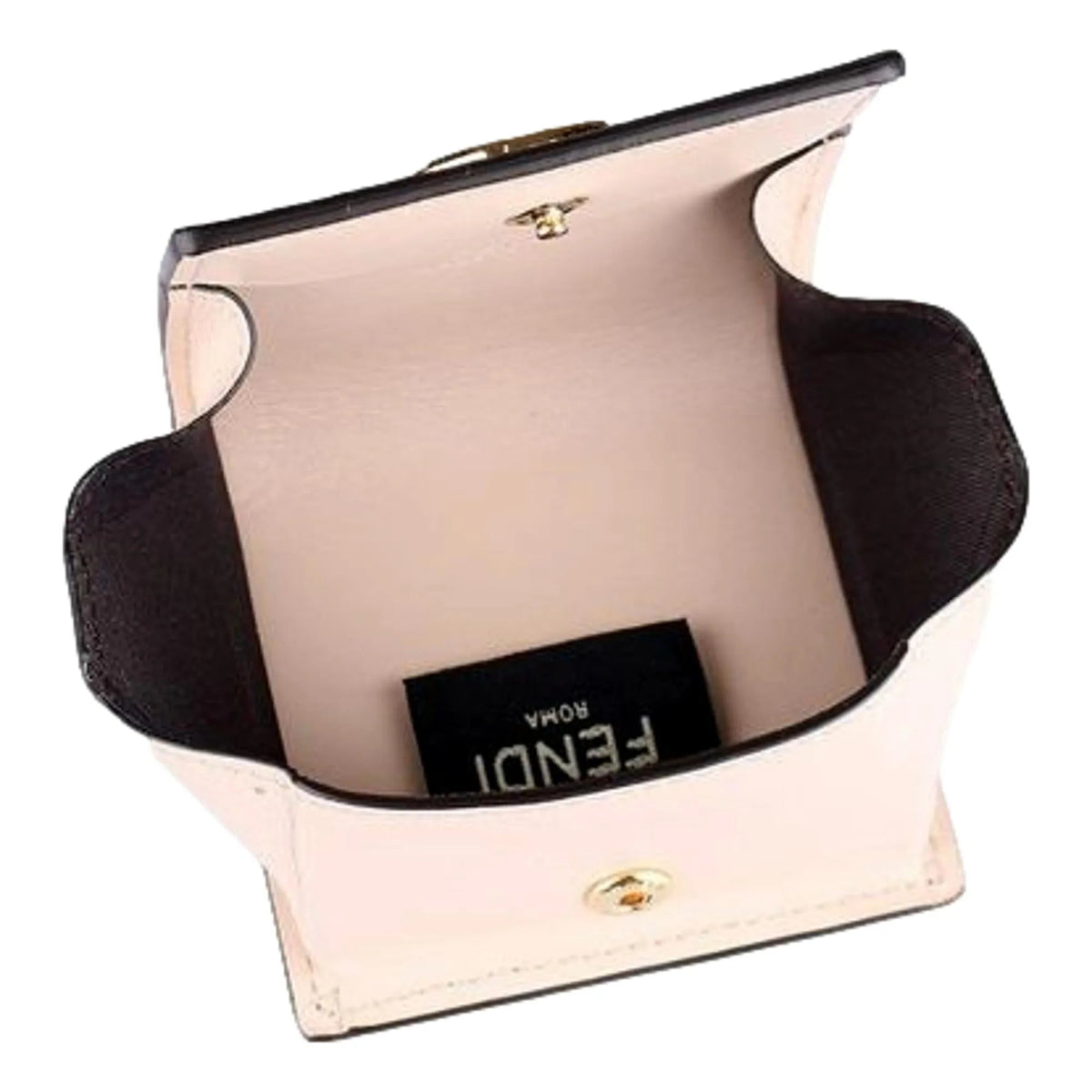 Fendi Calf Leather F Logo Poudre Pink Leather Coin Purse - Wallets - Clayton's Online Store