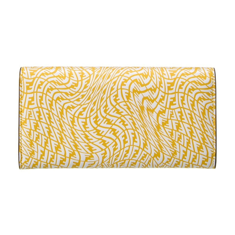 Fendi F is Fendi Yellow Leather Vertigo Print Long Wallet - Wallets - Clayton's Online Store