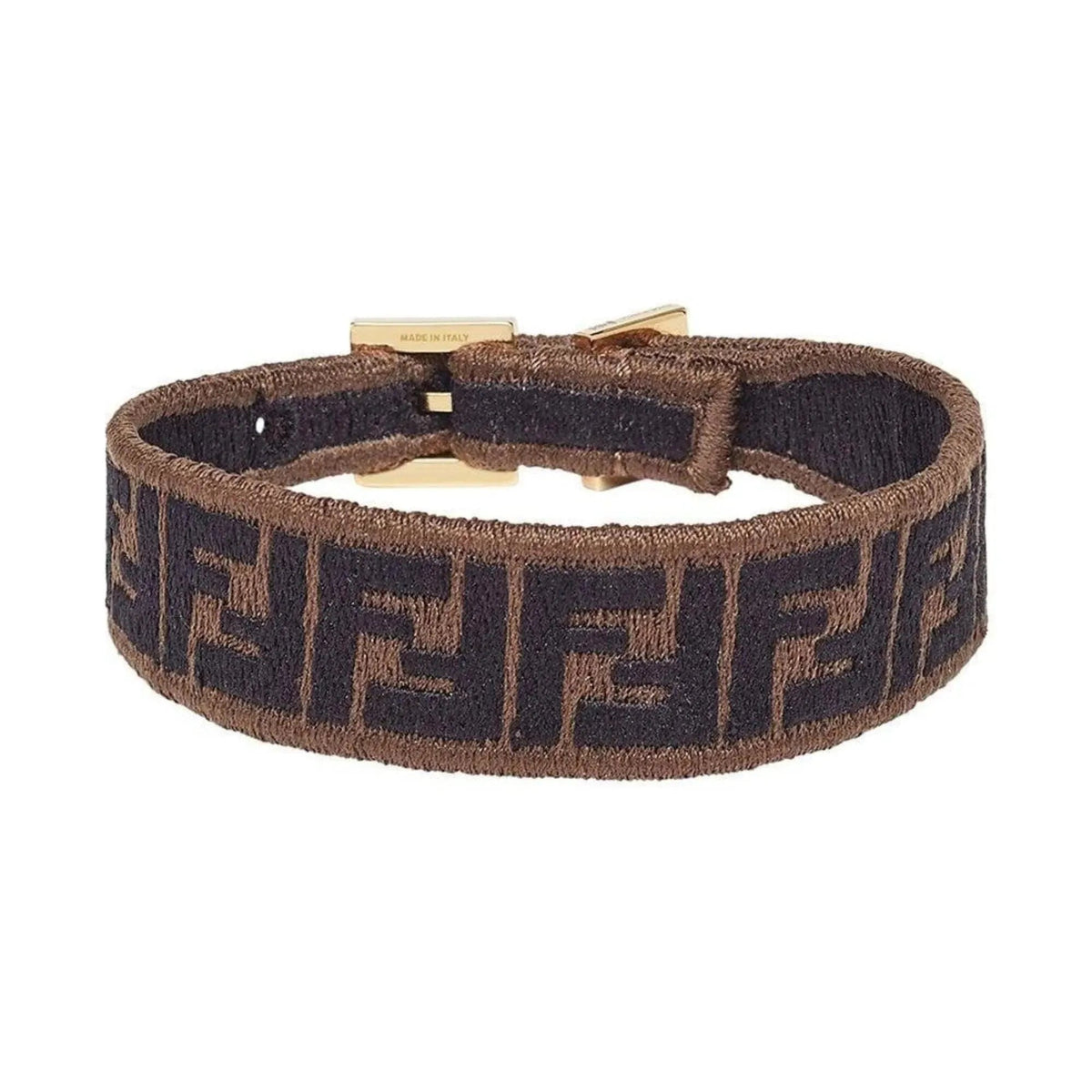 Fendi FF Embroidered Brown Cyber Blue Kit Bracelet - Jewelry - Clayton's Online Store