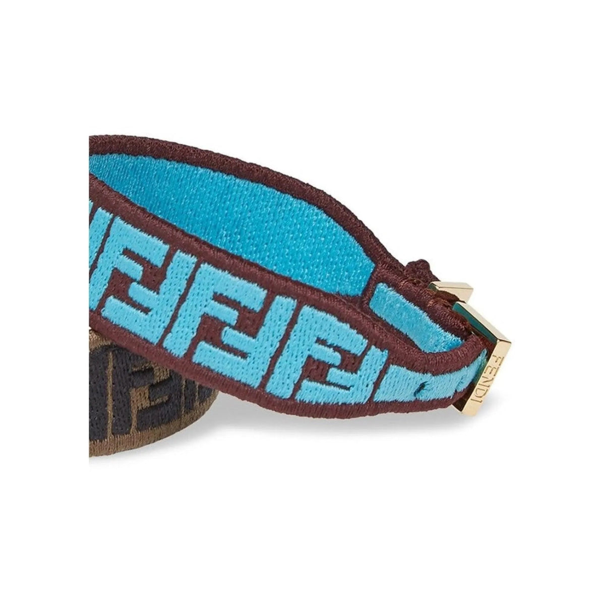 Fendi FF Embroidered Brown Cyber Blue Kit Bracelet - Jewelry - Clayton's Online Store