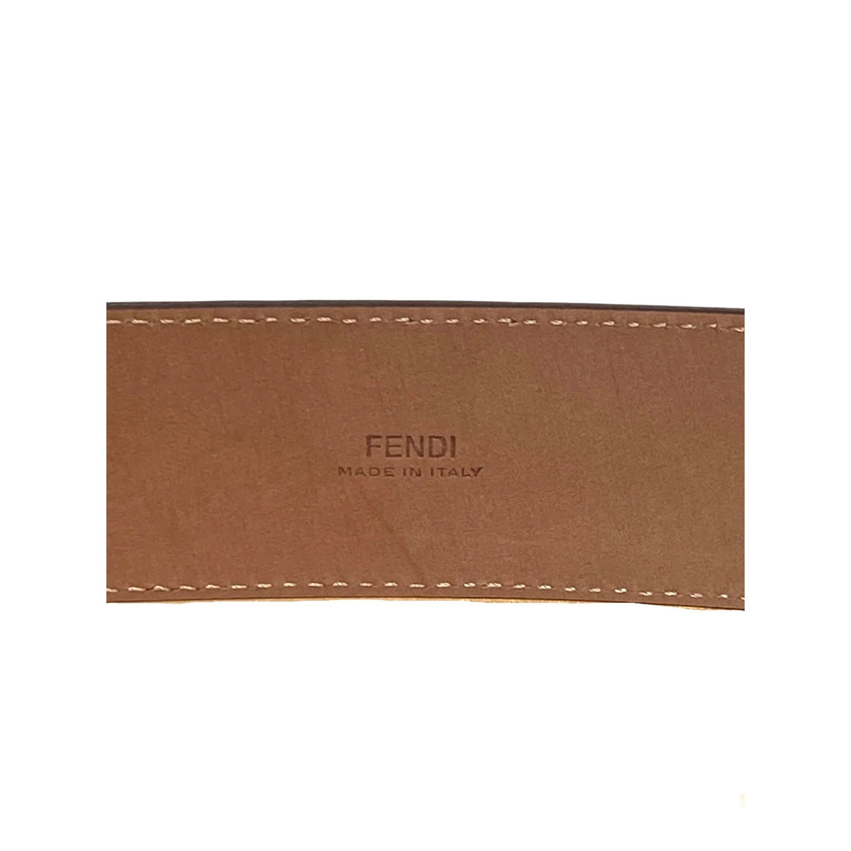 Fendi FF Logo Ebano Brown Pebbled Leather Belt 105 - Belts - Clayton's Online Store