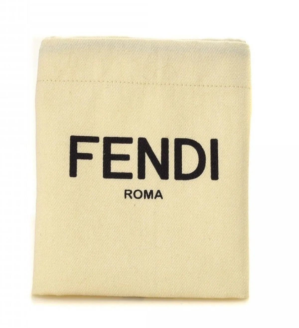 Fendi FF Logo Light Gray and Blue Pebbled Calf Leather Card Case Wallet