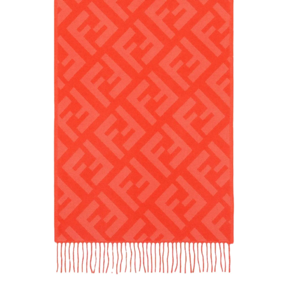 Fendi FF Print Tulip Woven Cashmere Fringe Scarf - Scarves and Shawls - Clayton's Online Store