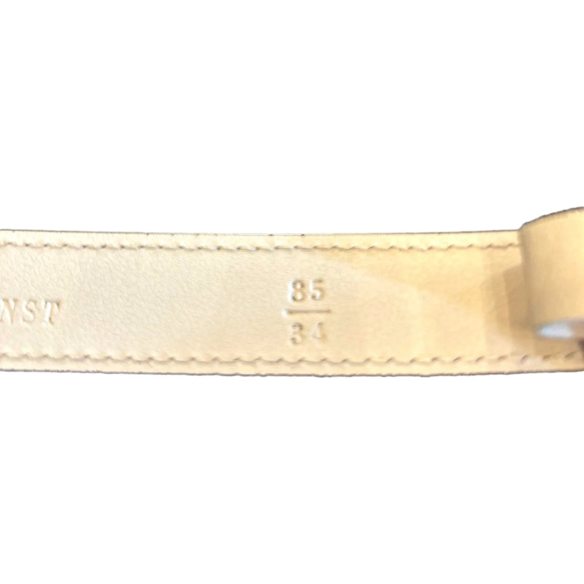 Fendi FF Studded Skinny Ivory Latte Belt Size 85 - Belts - Clayton's Online Store