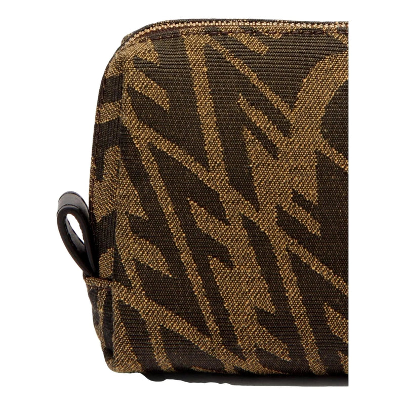 Fendi FF Vertigo Brown Canvas Small Travel Beauty Pouch Clutch Bag - Handbags - Clayton's Online Store