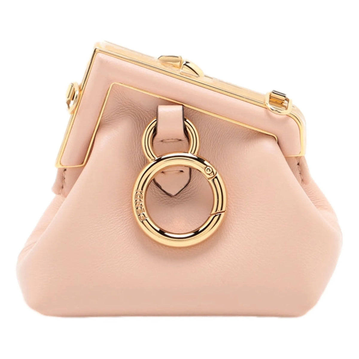 Fendi First Poudre Powder Pink Leather Nano Micro Charm Pouch Bag - Wallets - Clayton's Online Store