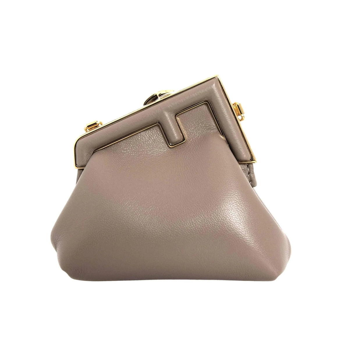 Fendi First Tortora Gray Leather Nano Micro Charm Pouch Bag - Handbags - Clayton's Online Store