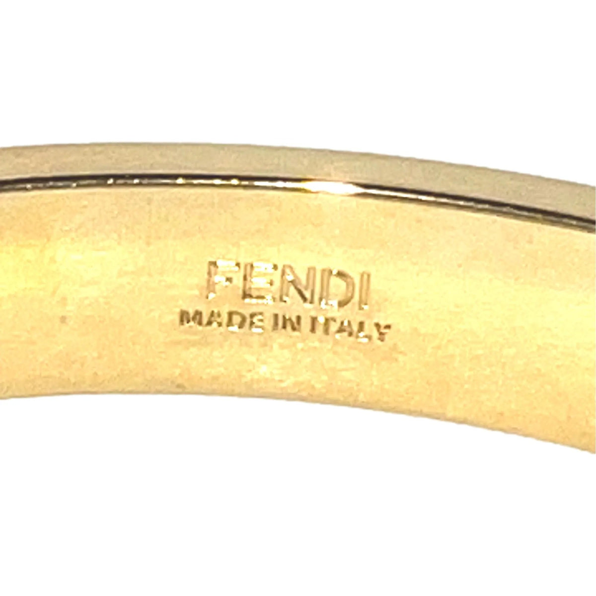 Fendi Master Key Pendant Gold Finish Metal Medium Cuff Bracelet - Jewelry - Clayton's Online Store