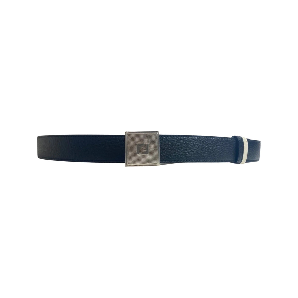 Fendi Mens Black White Reversible Grained Leather Belt 105 - Belts - Clayton's Online Store