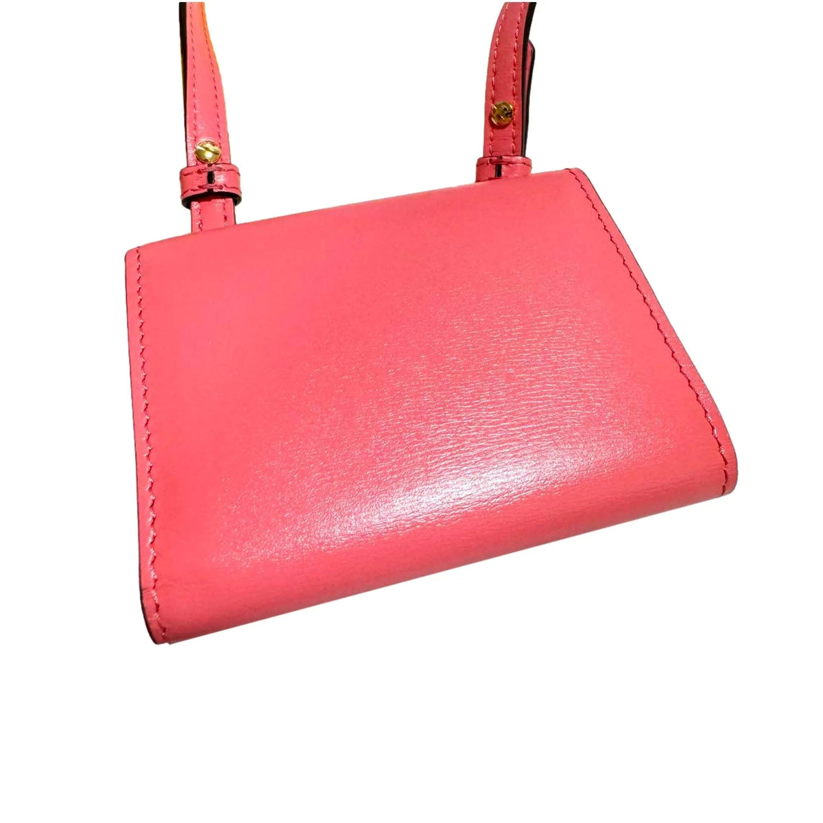 Fendi Micro Baguette Trifold Wallet Crossbody Bag Dalia Pink Leather - Handbags - Clayton's Online Store