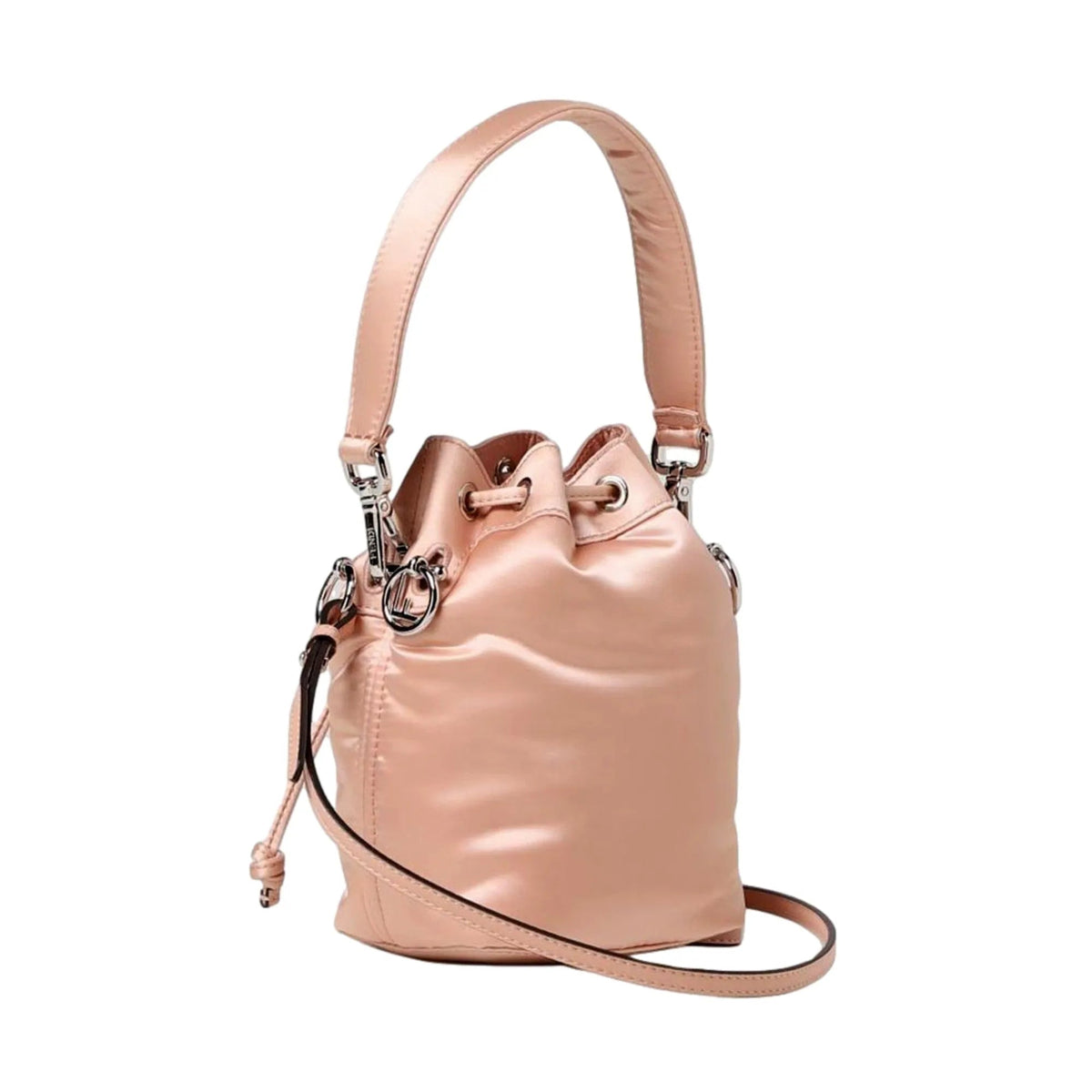 Fendi Mon Tresor Baguette Baby Pink Nylon Bucket Mini Crossbody Bag - Handbags - Clayton's Online Store