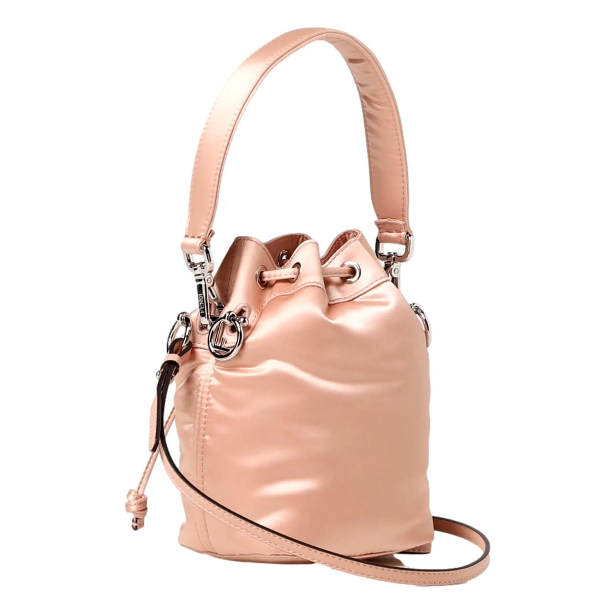 Fendi Mon Tresor Baguette Baby Pink Nylon Bucket Mini Crossbody Bag - Handbags - Clayton's Online Store