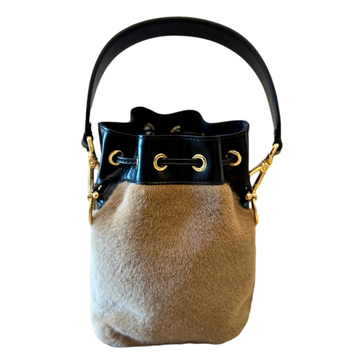 Fendi Mon Tresor Mini Bag in Shearling Superlux - Handbags - Clayton's Online Store