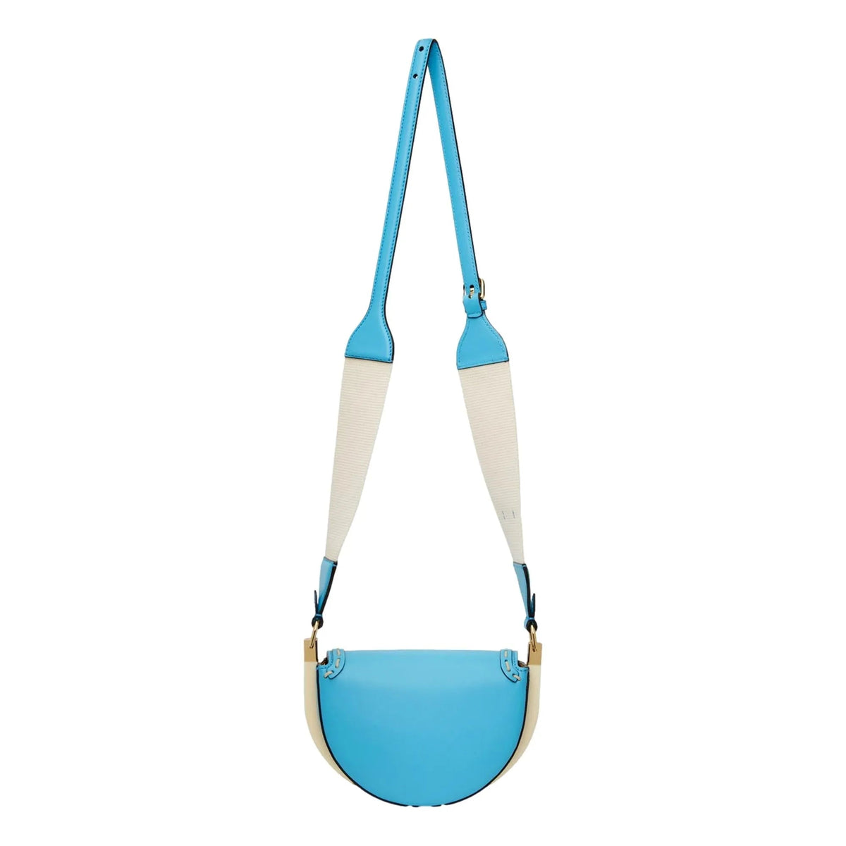 Fendi Moonlight Cyber Blue Leather Satchel Crossbody Bag - Handbags - Clayton's Online Store