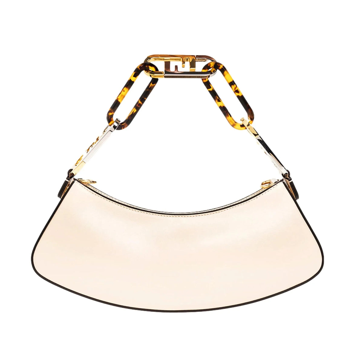 Fendi O'Lock Swing Ivory Calfskin Leather Shoulder Bag - Handbags - Clayton's Online Store