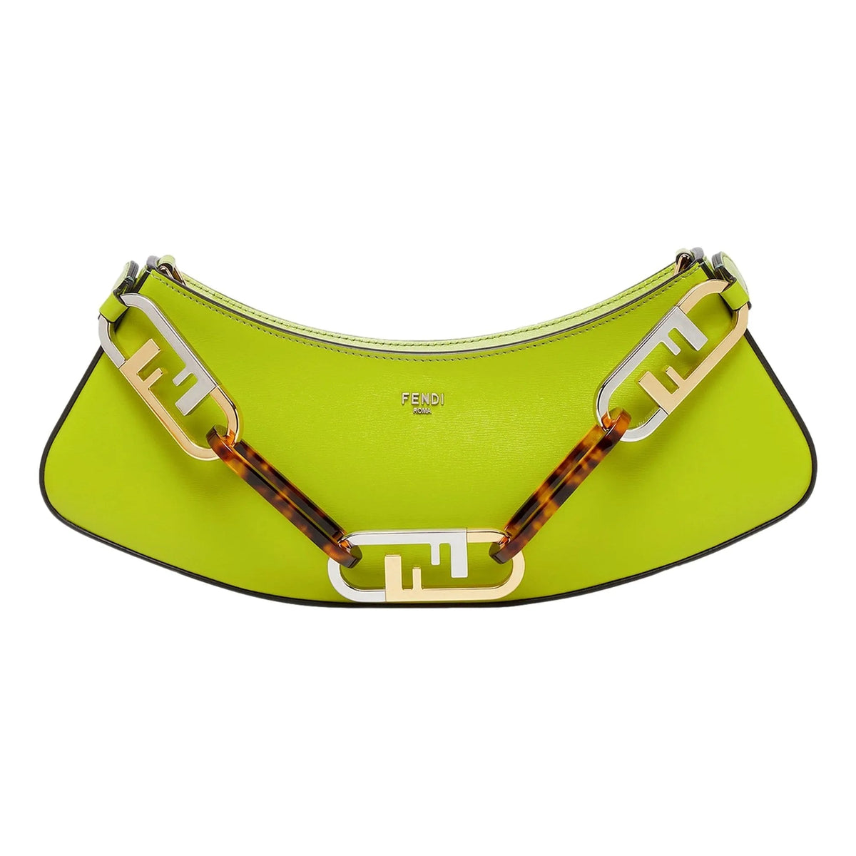 Fendi O'Lock Swing Wasabi Green Calf Leather Small Hobo Shoulder Bag - Handbags - Clayton's Online Store