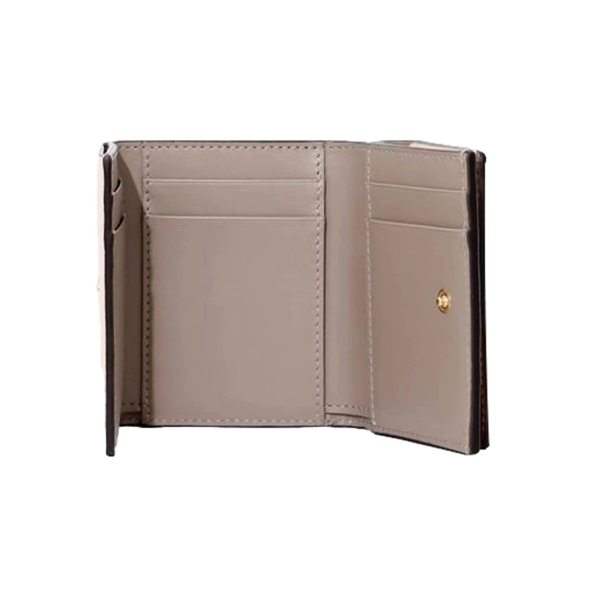 Fendi O'Lock Wallet Micro Trifold Rose Pink Tortora Gray Calf Leather - Wallets - Clayton's Online Store